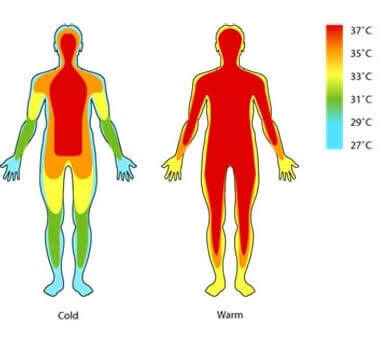 Onderkoeling lichaam temperatuur scan